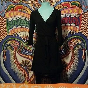 Black wrap dress